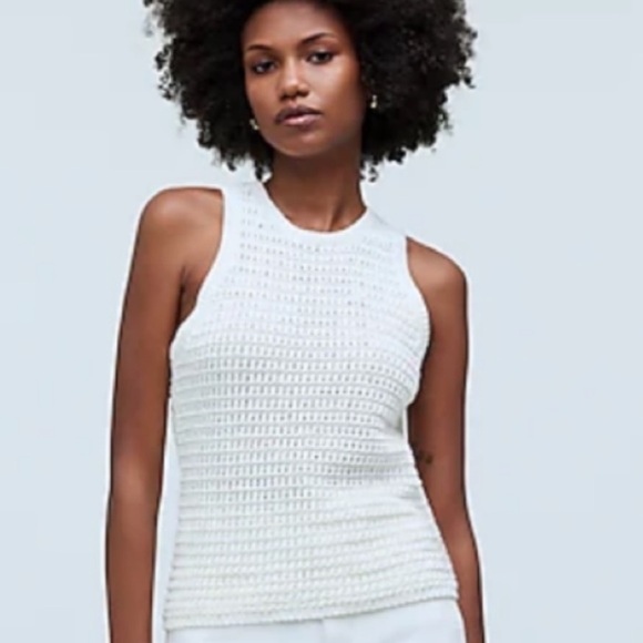 Madewell Crochet lightweight
100% Cotton sweater tank crewneck NWT Small - Picture 3 of 14